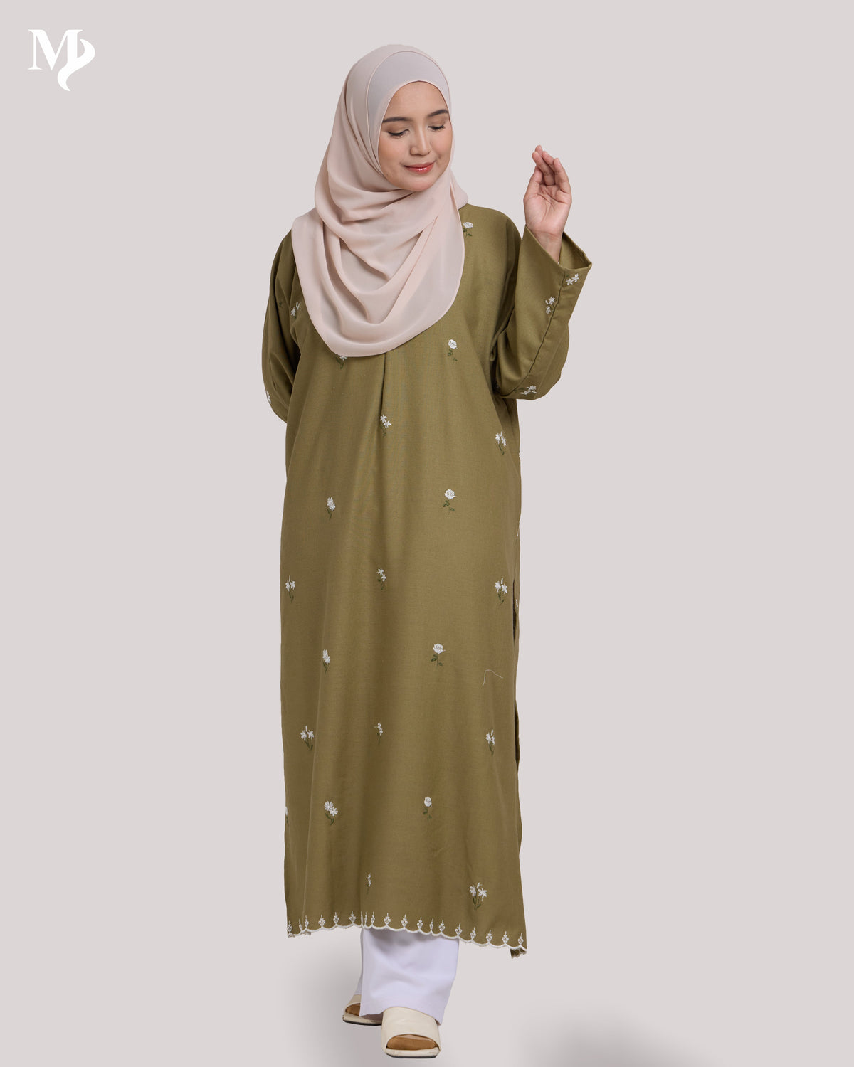 LAYLA LONG DRESS IN ARMY GREEN