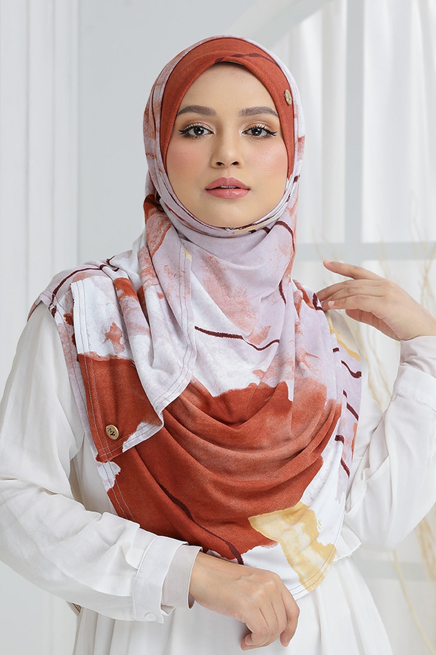 STELLA PRINTED IN AURORA RED