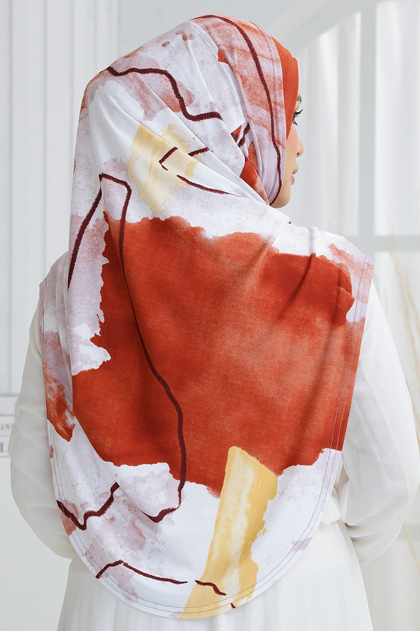 STELLA PRINTED IN AURORA RED