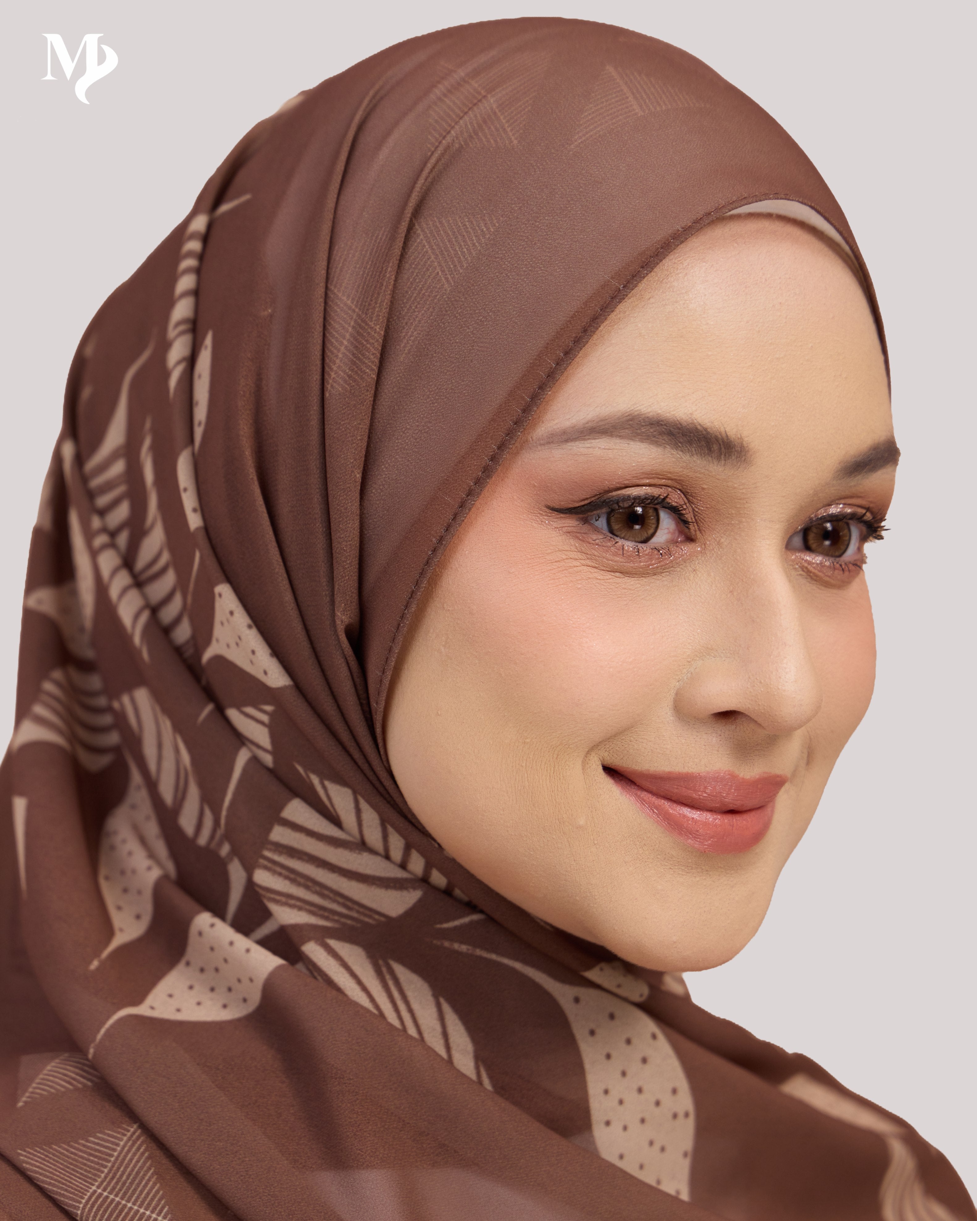 DALILA SHAWL IN COCOA IVY