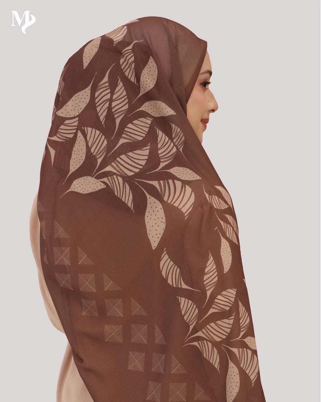 DALILA SHAWL IN COCOA IVY