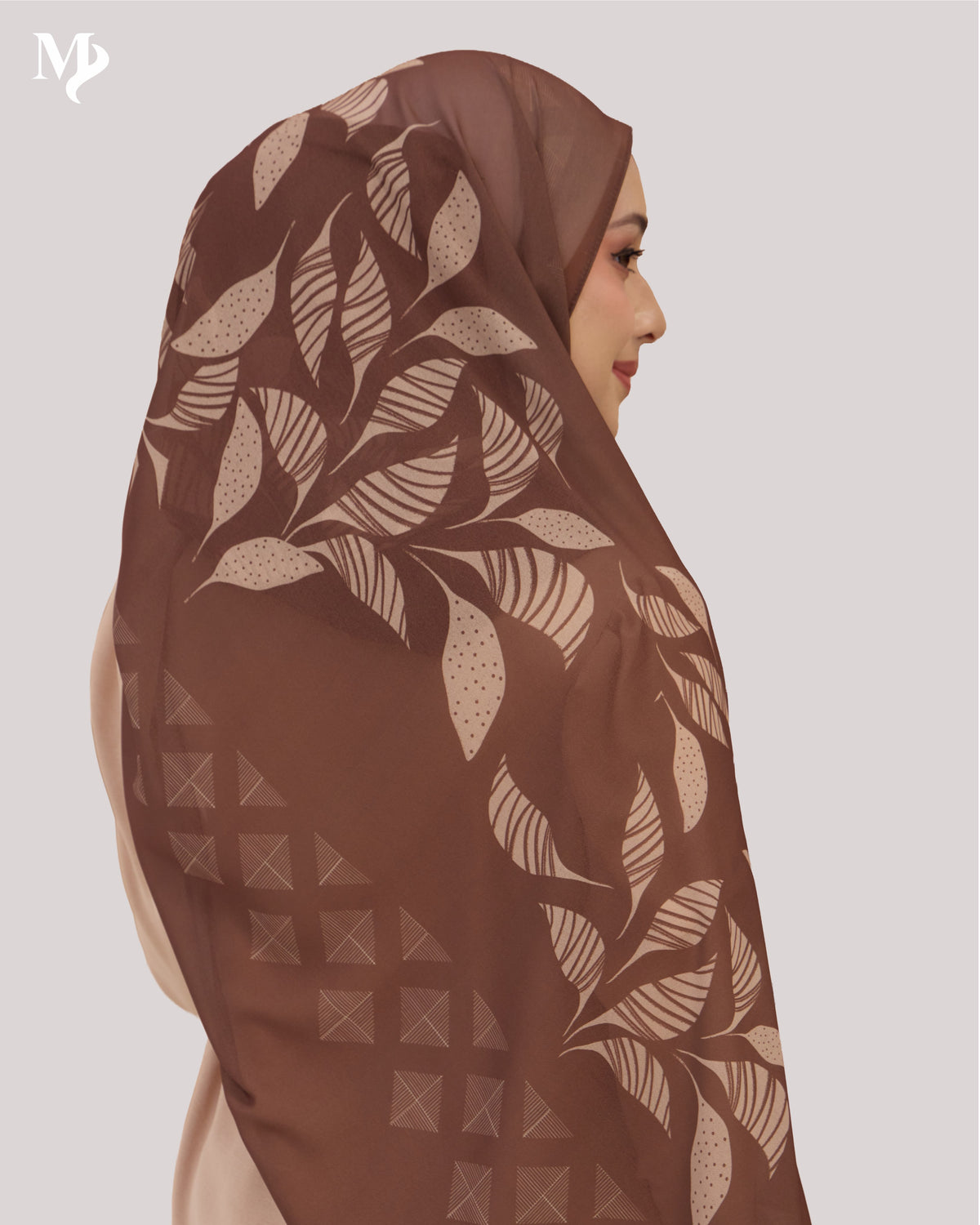 DALILA SHAWL IN COCOA IVY