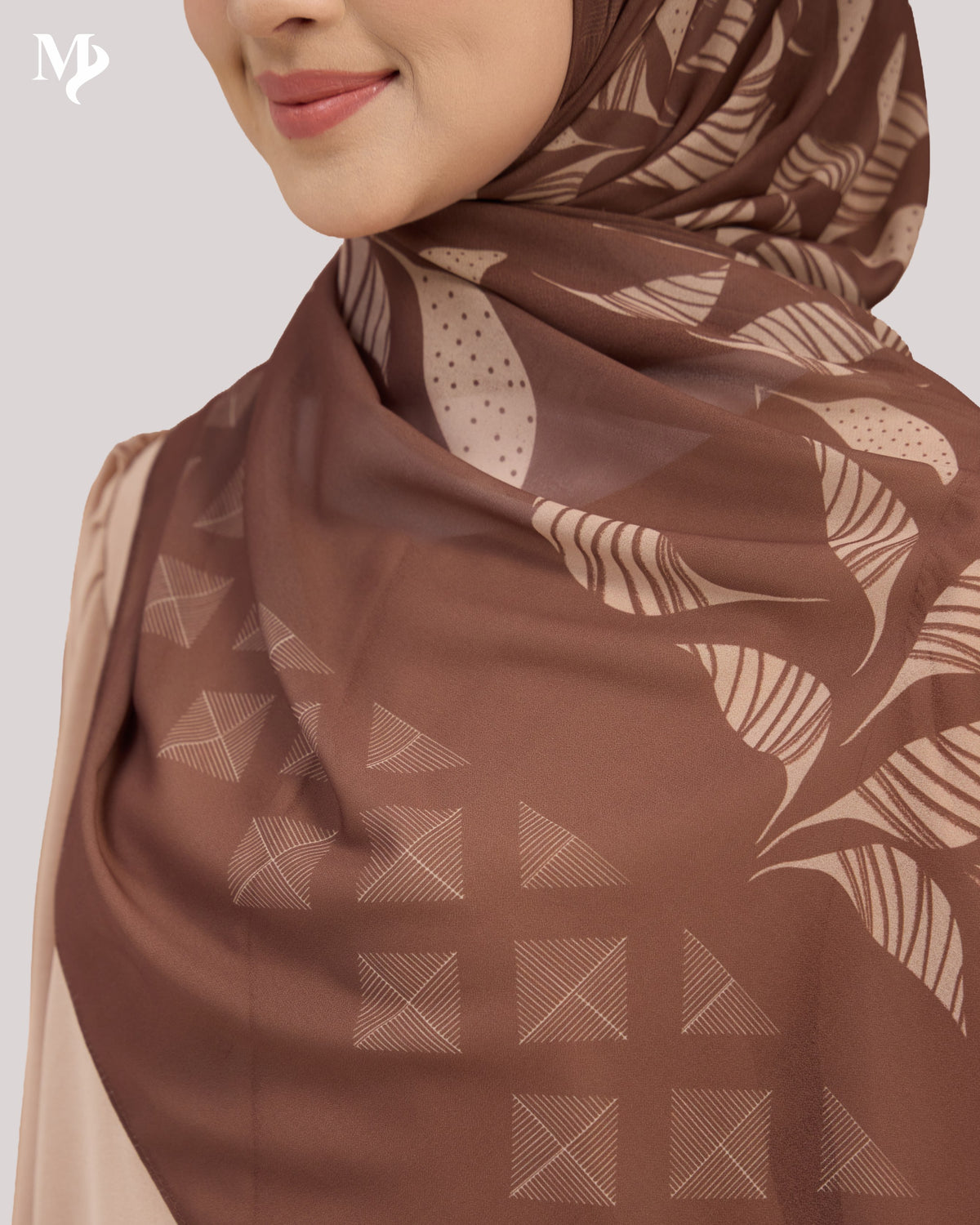 DALILA SHAWL IN COCOA IVY