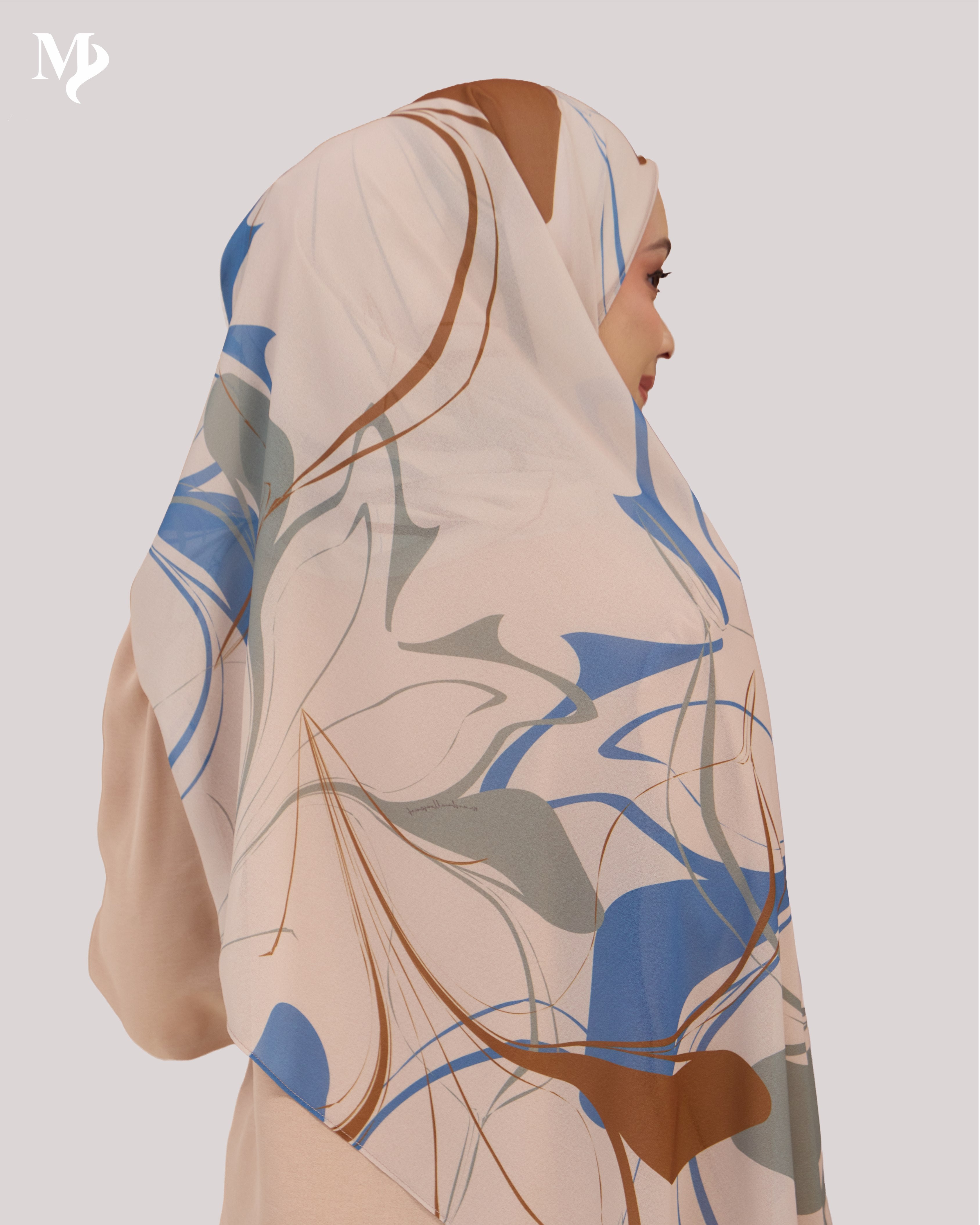 DALILA SHAWL IN CREAM MARBLE