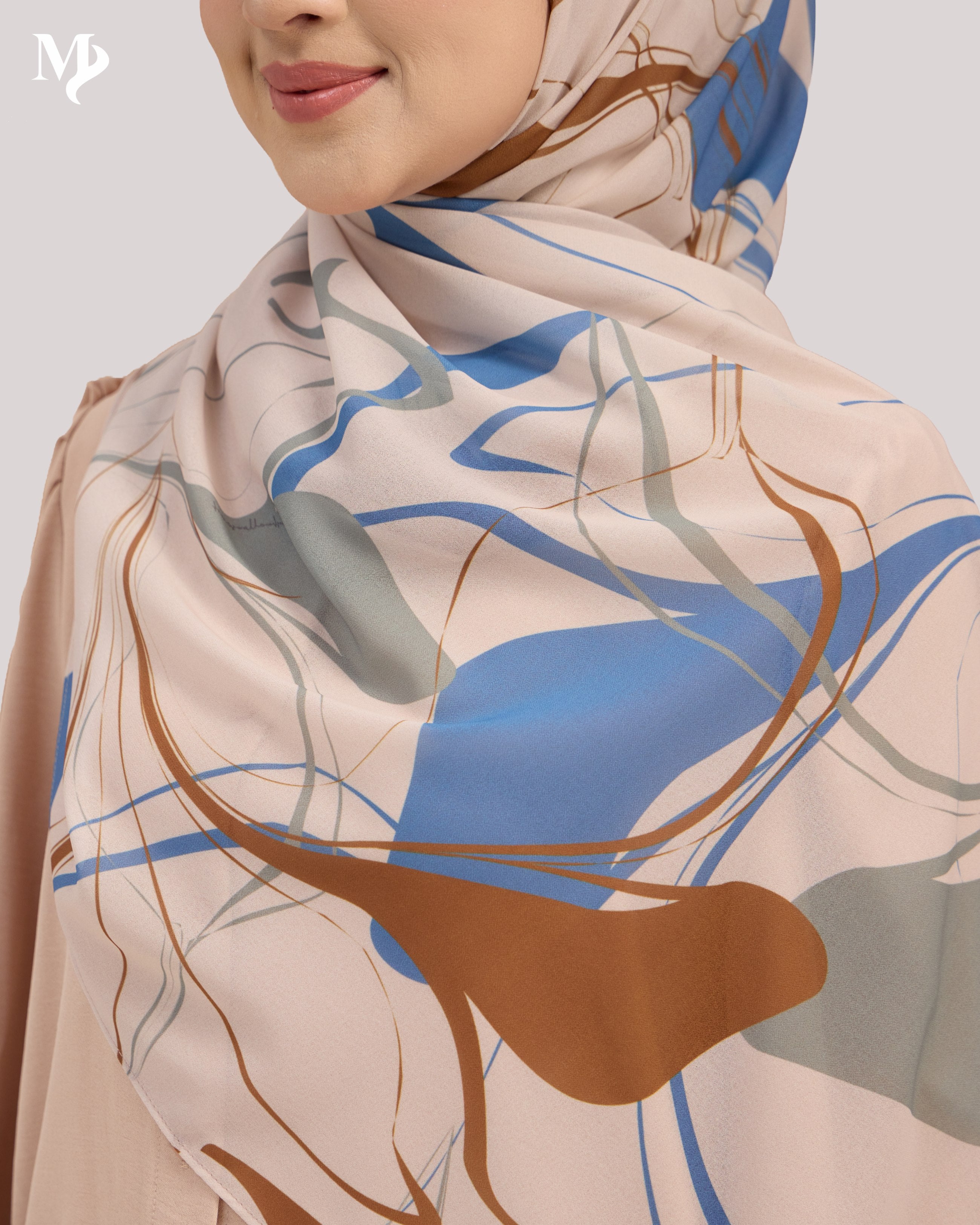 DALILA SHAWL IN CREAM MARBLE