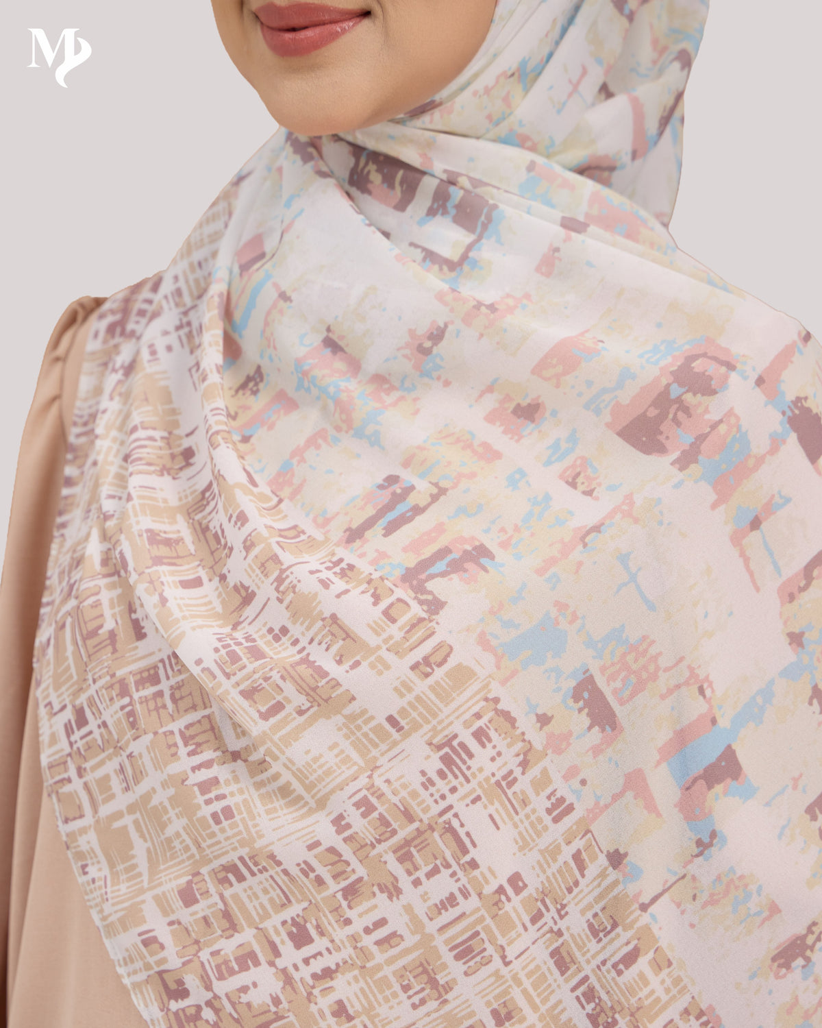 DALILA SHAWL IN CREAM MOSAIC