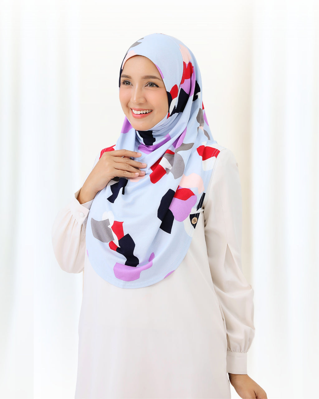 NUHA PRINTED IN LOUD BLUE