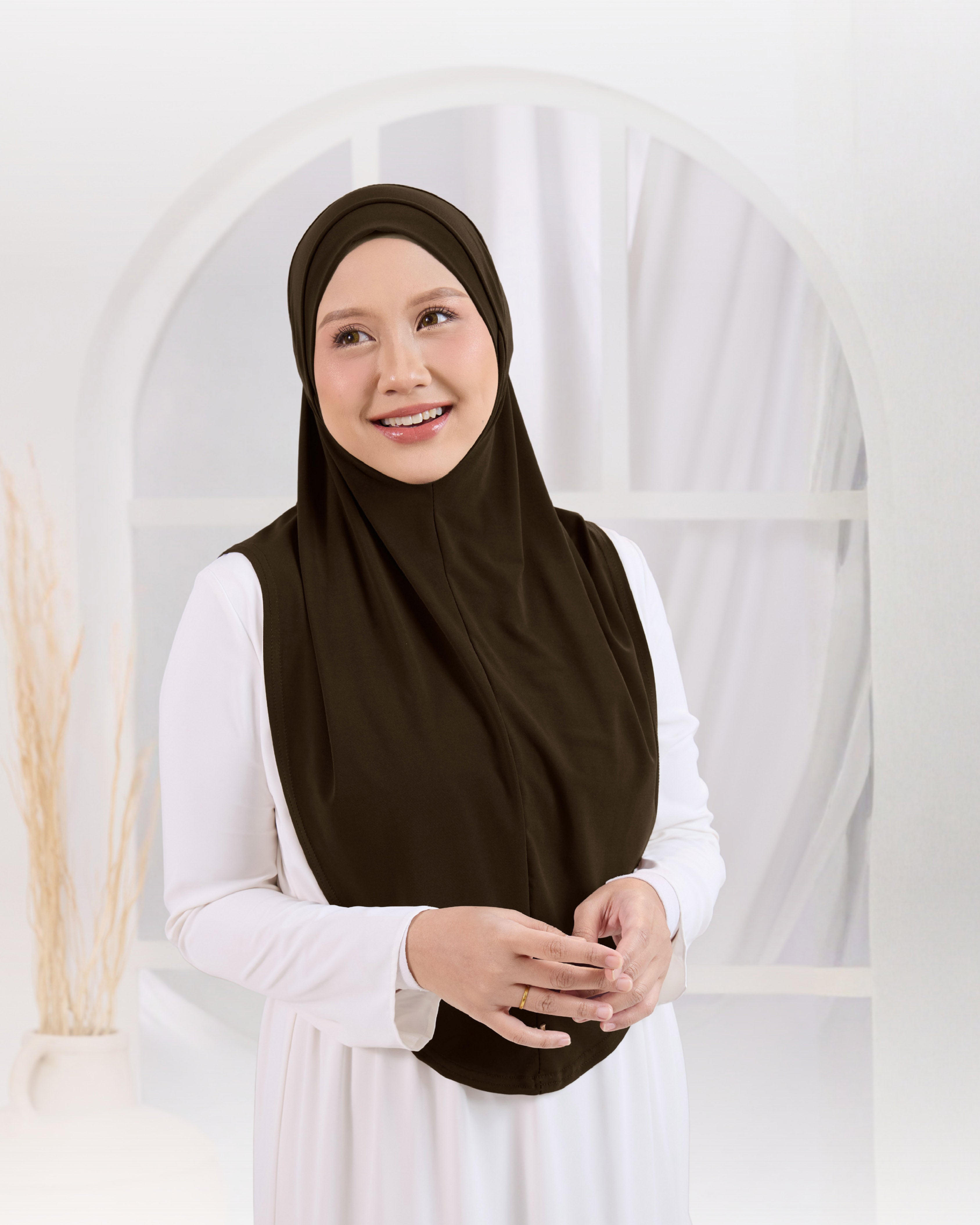 AFYA HIJAB IN DARK WALNUT