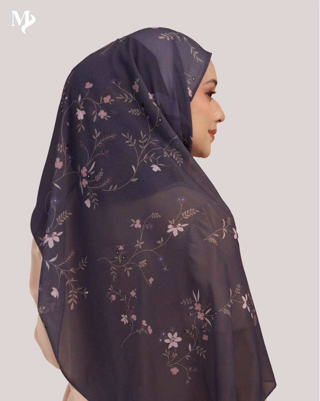 DALILA SHAWL IN GRAPHITE VINE