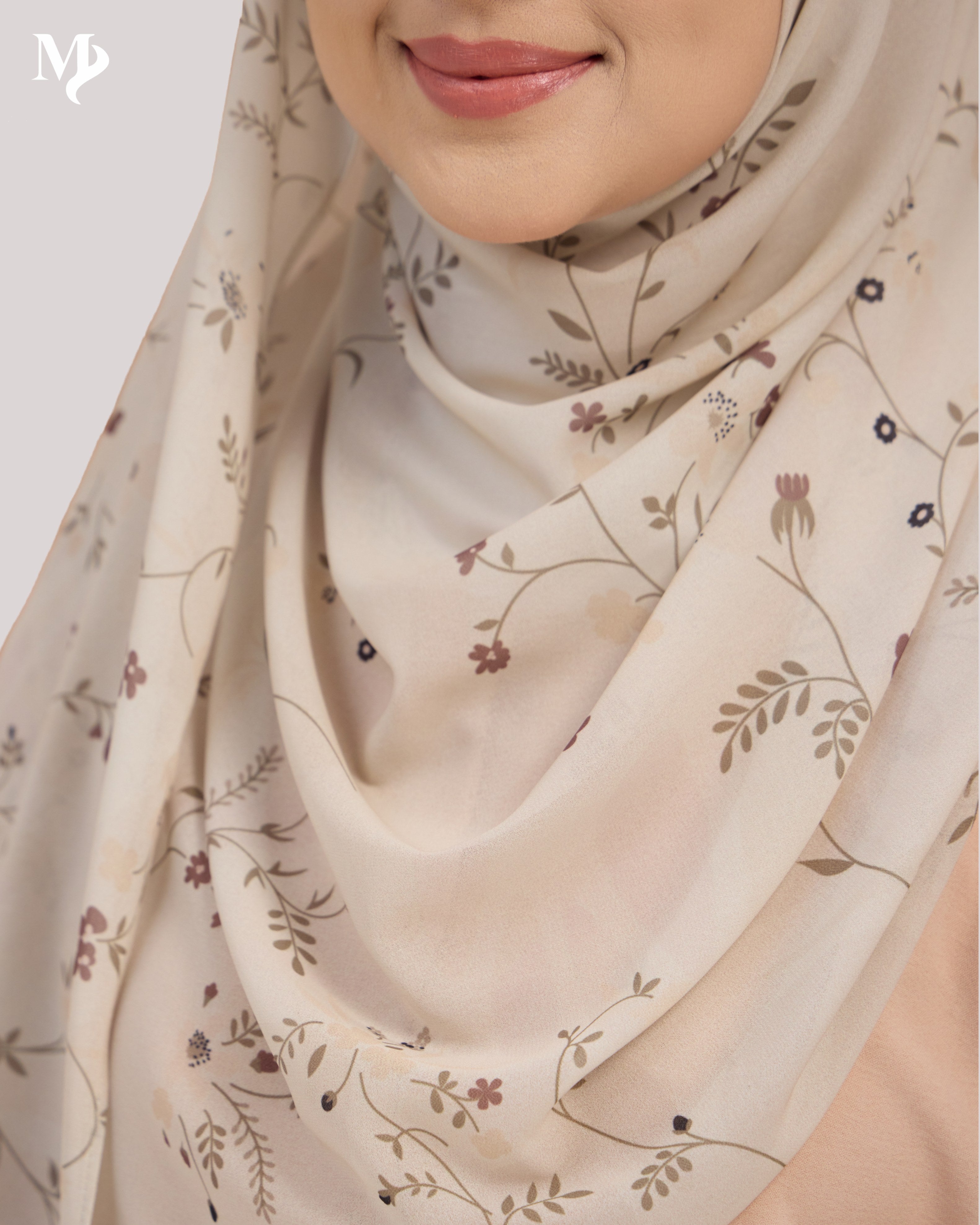 DALILA SHAWL IN IVORY VINE