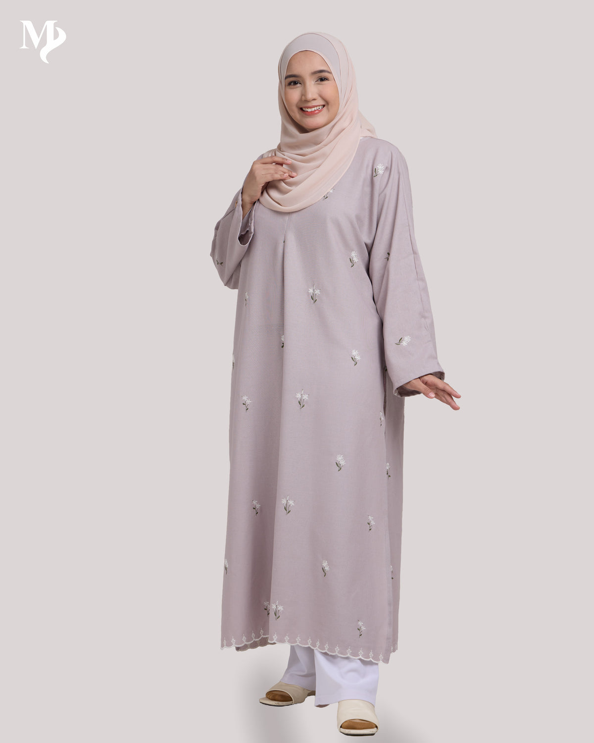 LAYLA LONG DRESS IN PINK ASH