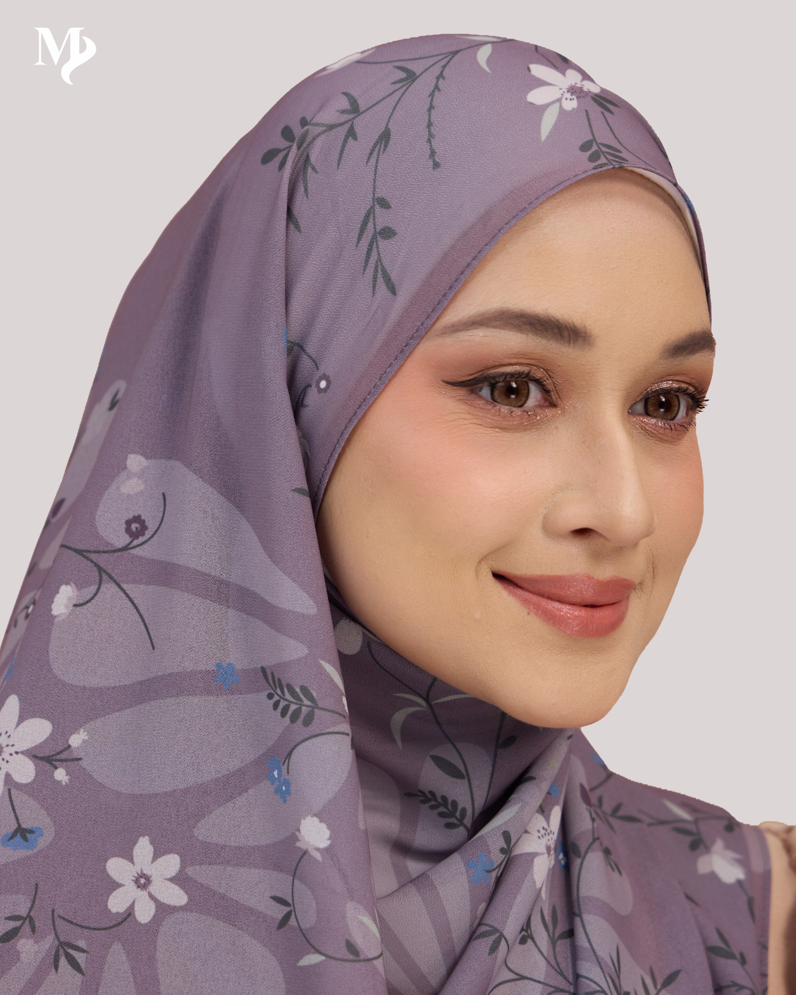 DALILA SHAWL IN PURPLE VINE