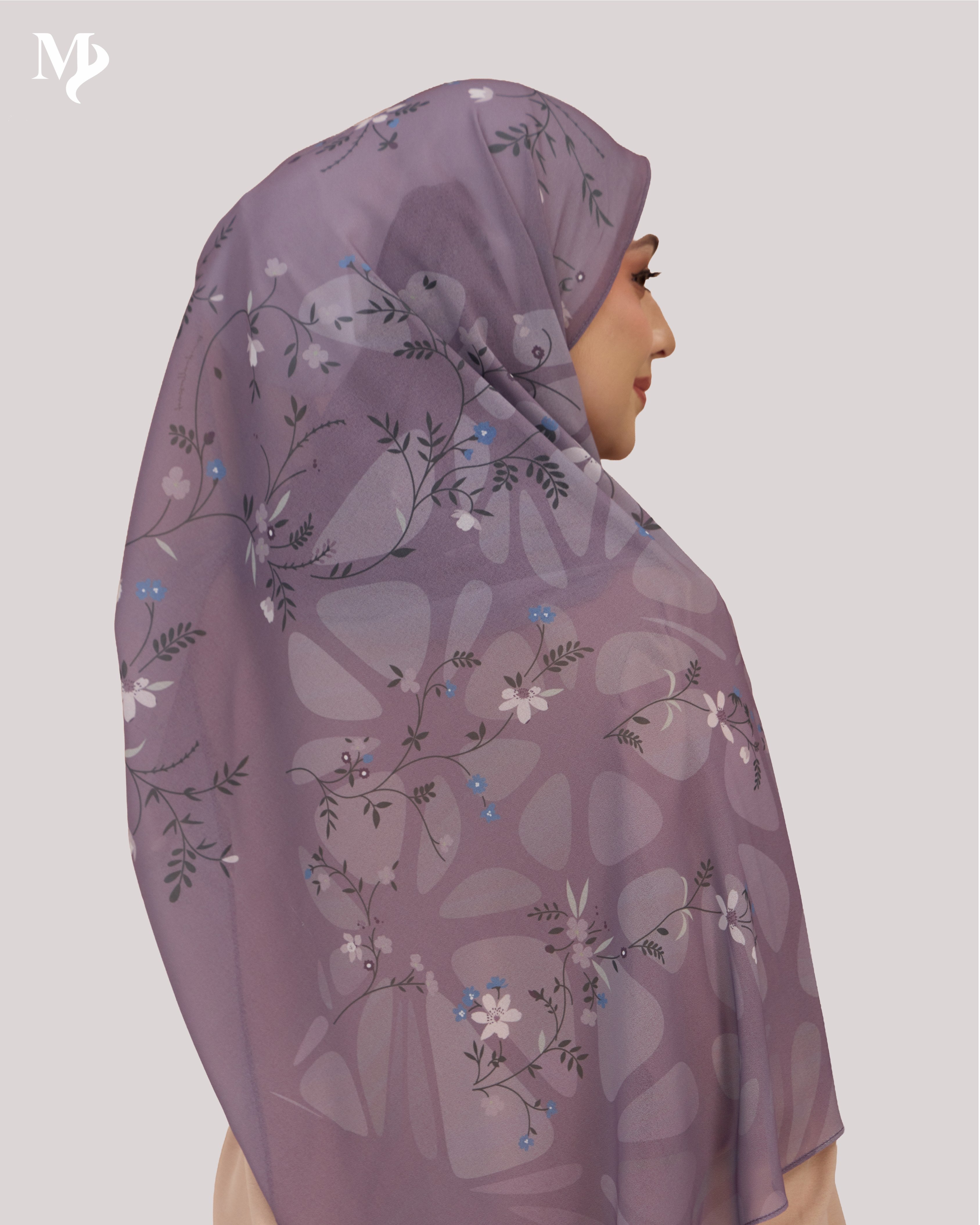 DALILA SHAWL IN PURPLE VINE