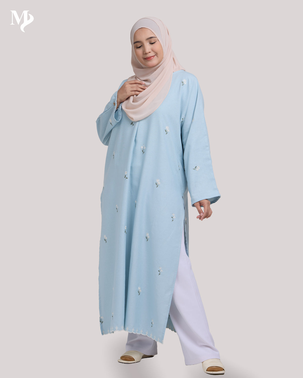 LAYLA LONG DRESS IN SOFT BLUE