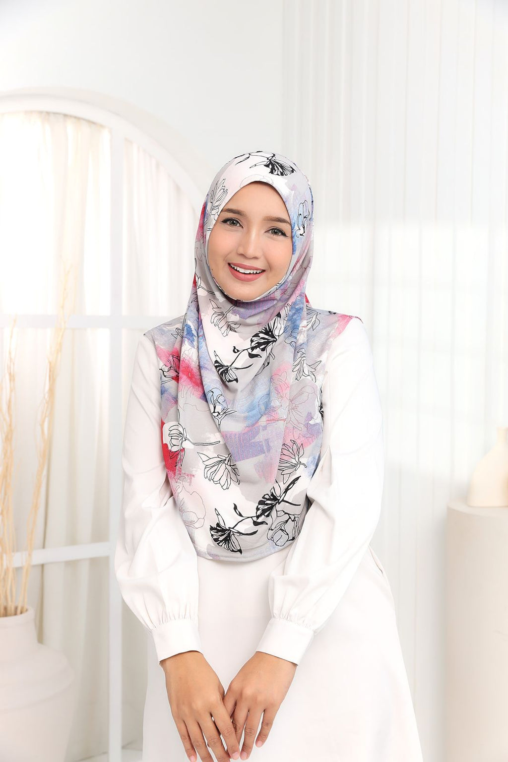 NUHA PRINTED IN  MISTY ASH