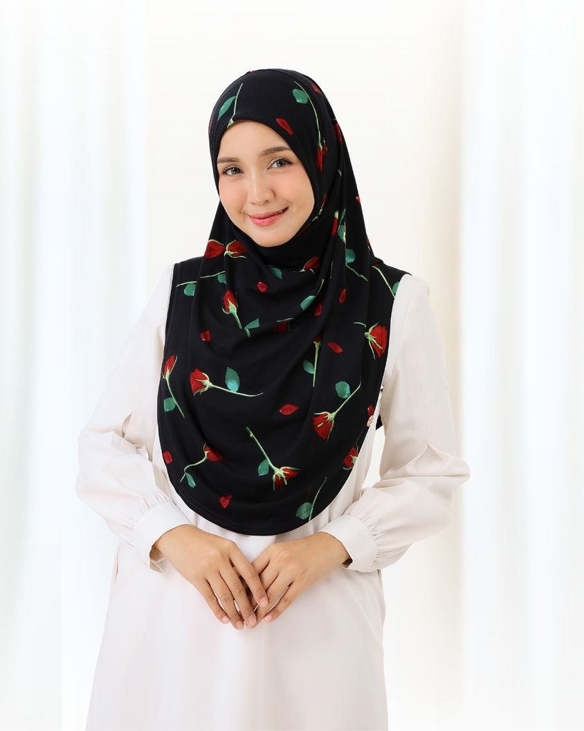 NUHA PRINTED IN SWEET BLACK