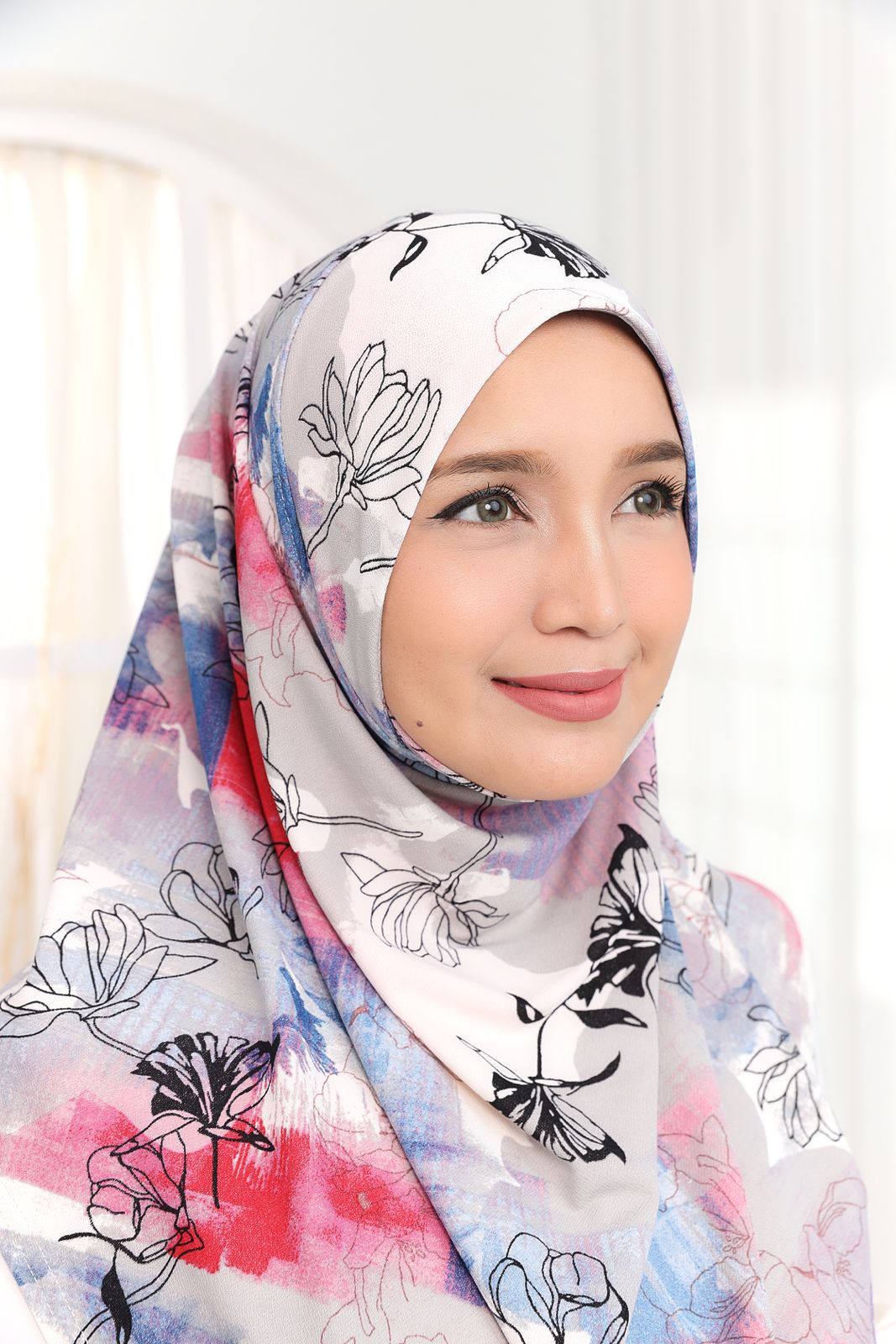 NUHA PRINTED IN  MISTY ASH