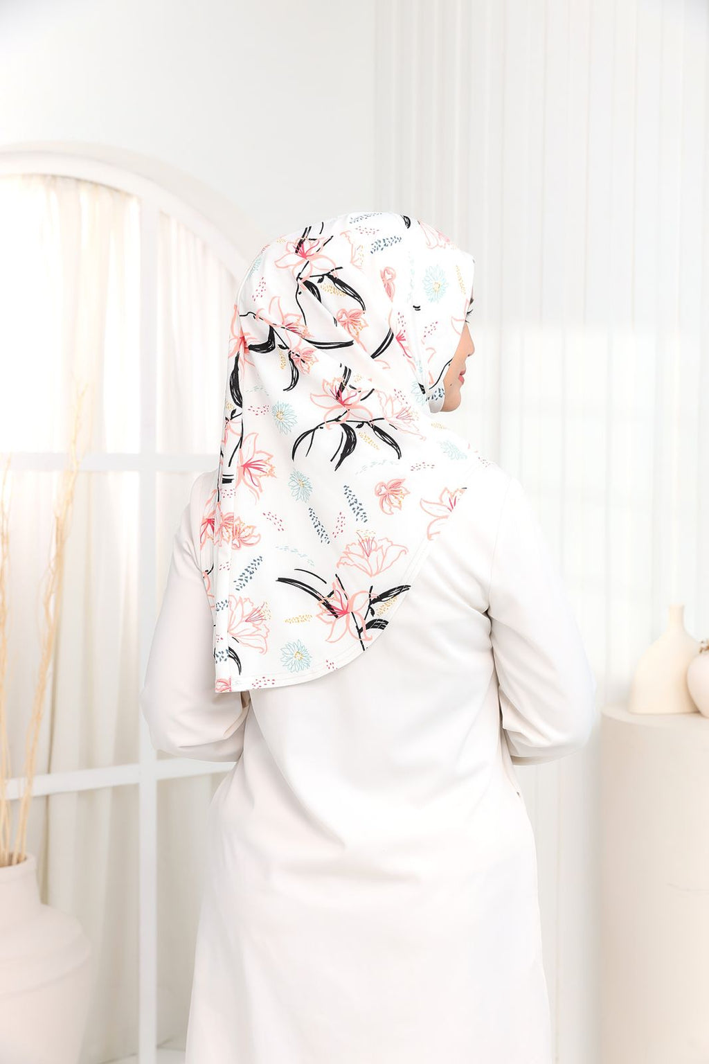 NUHA PRINTED IN COTTON WHITE