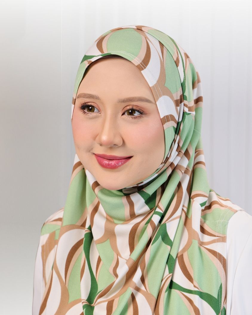 SHIYA HIJAB IN CREAMY GREEN