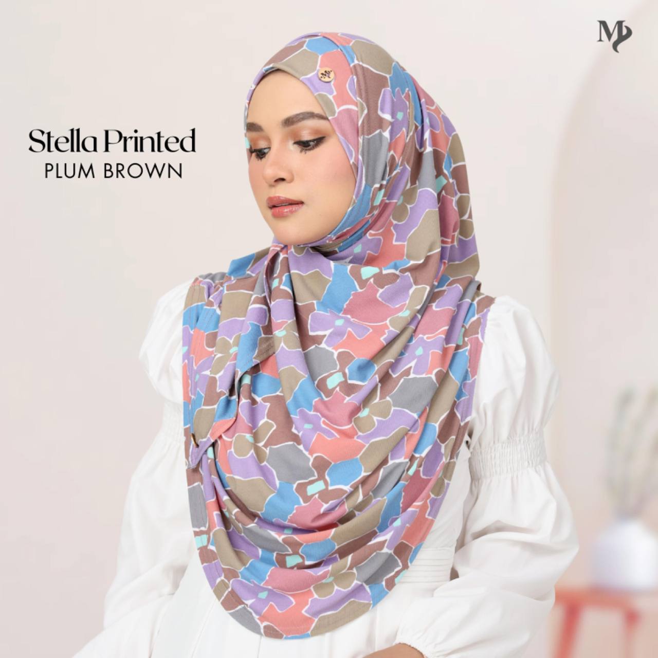STELLA PRINTED IN PLUM BROWN